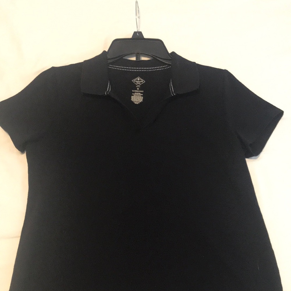 Black St. John’s Bay Polo. Size Petite Medium